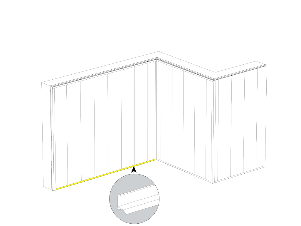 bath seal for pvc wall panels