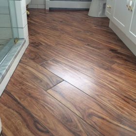 Diagonal wood flooring