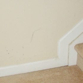 Scuff marks on walls