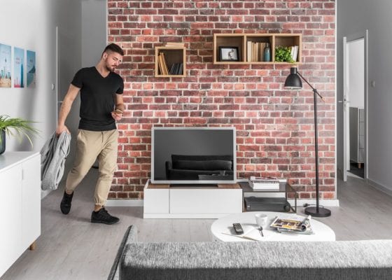 Using brick effect wall panels