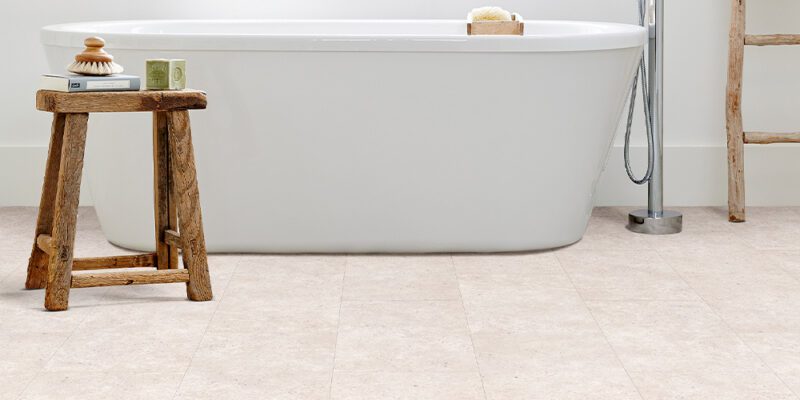 Modern bathroom with luxury vinyl flooring from AllPanels UK