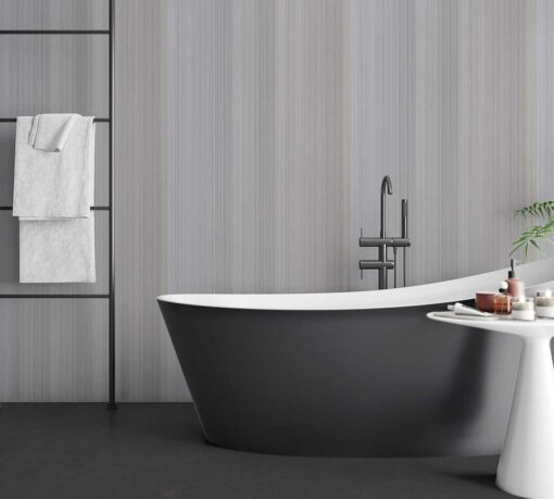 Matt Stripes Dark Grey 1m wide - Neptune 1000 - PVC Wall Panel - 1m - (Single Panel) - Image 3
