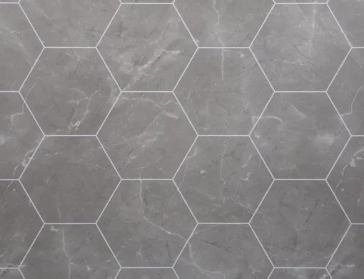 Grout Line Lunar Stone Hexagon Tile - - Neptune 1000 - PVC Wall Panel - 1m - (Single Pack) - Image 2