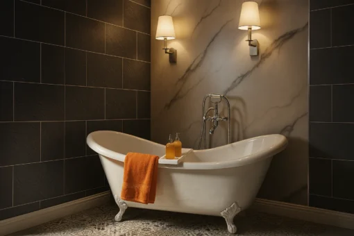Grout Line Riven Slate Tile - - Neptune 1000 - PVC Wall Panel - 1m - (Single Panel)