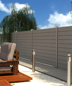 Alternative view of Composite Fence Plank Grey 1800mm pk2