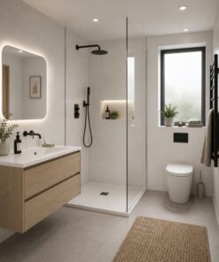 White Concrete - Neptune 1000 - PVC Wall Panel - 1m - (Single Pack)